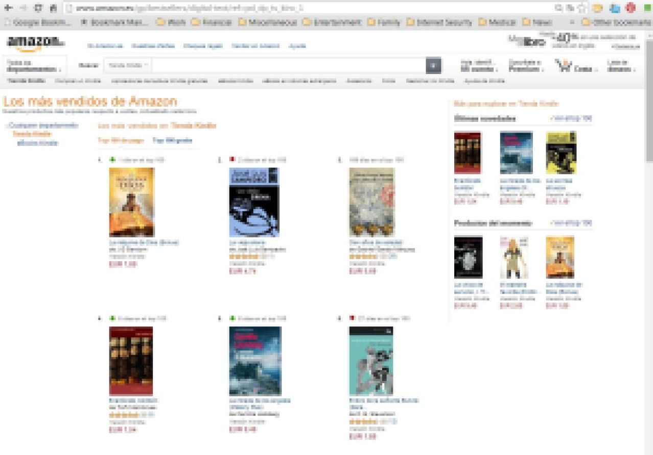 #1 in Kindle in Spain - ALL books